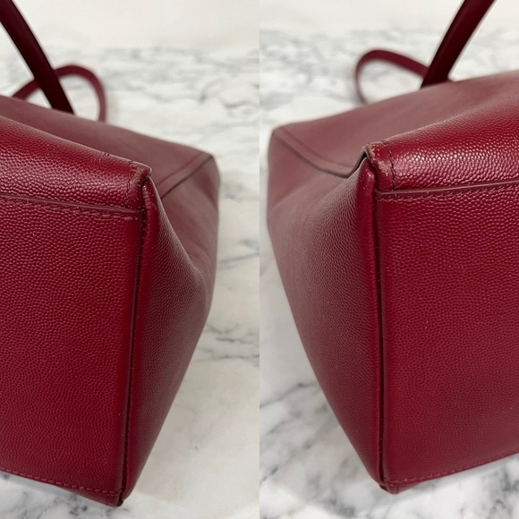 Furla Belvedere Leather Tote Shoulder Bag Red Structured Leather $378 - Picture 16 of 16